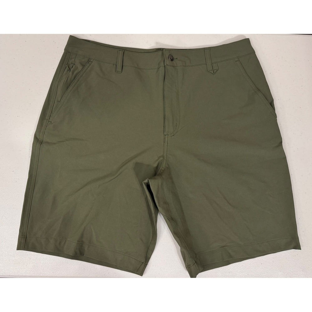 Tentree Destination Chino Shorts Men 36 Olive Green Stretch TCM5249